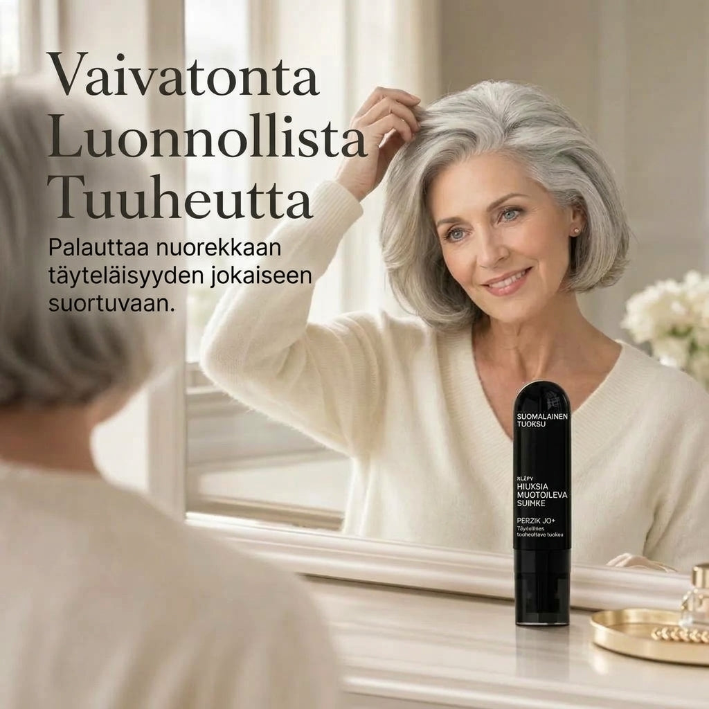 Tuuheuttava persikantuoksuinen hiussuihke hennoille hiuksille