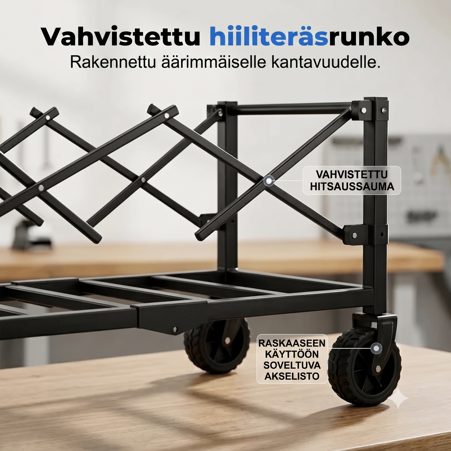Kokoontaittuva vetokärry