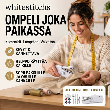 Kompakti sähköinen ompelukone pieniin ompelutöihin