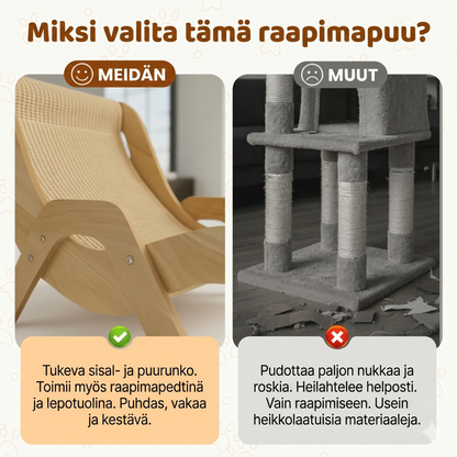 2-in-1 sisal-kissanraapimisalusta