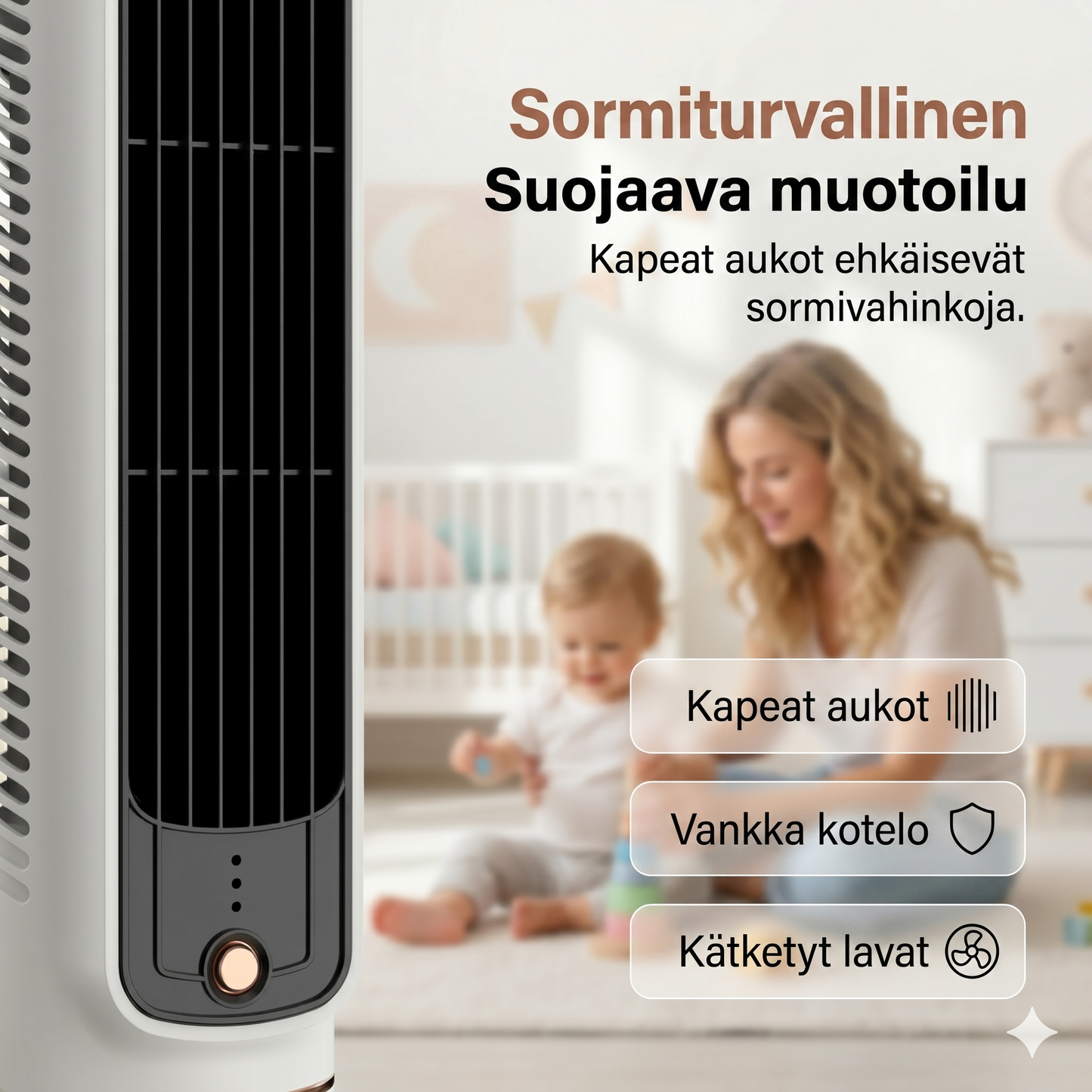 Kannettava USB-tornituuletin 3 nopeudella