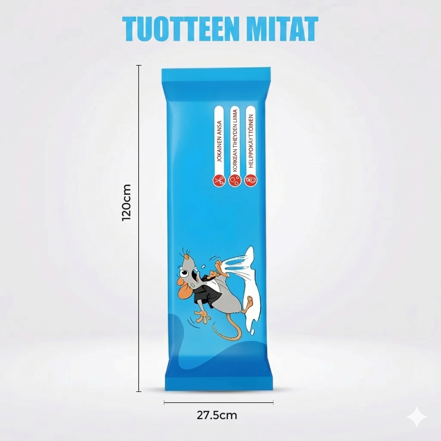 1,2 m suuri läpinäkyvä hiirenloukku