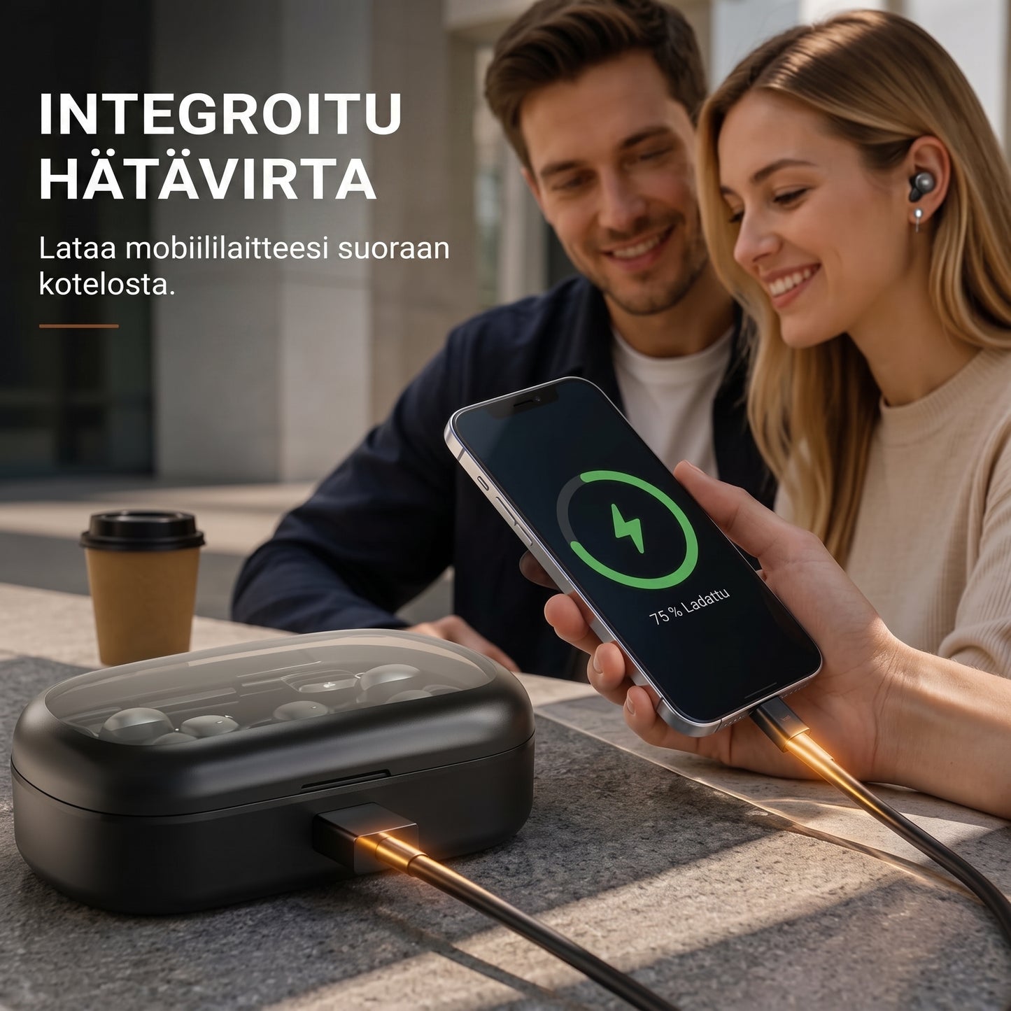 Kevyet Bluetooth-kuulokkeet korvaklipsillä urheiluun
