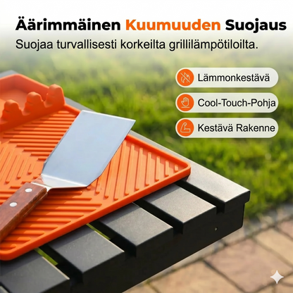 Laadukas silikoninen grillimatto sivutasolle – suojaa rasvalta ja roiskeilta