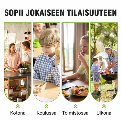 Uudelleenkäytettävät alumiinifoliosta valmistetut tuorepussit turvalukituksella – 10 kappaleen setti