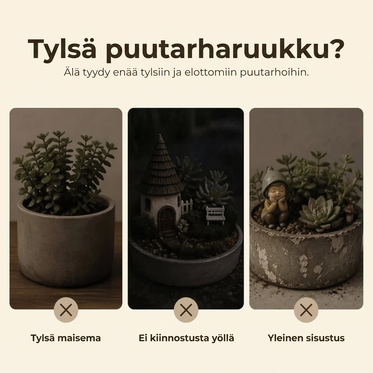 Valaisevien minikasvil lyhtyjen 7 kappaleen setti