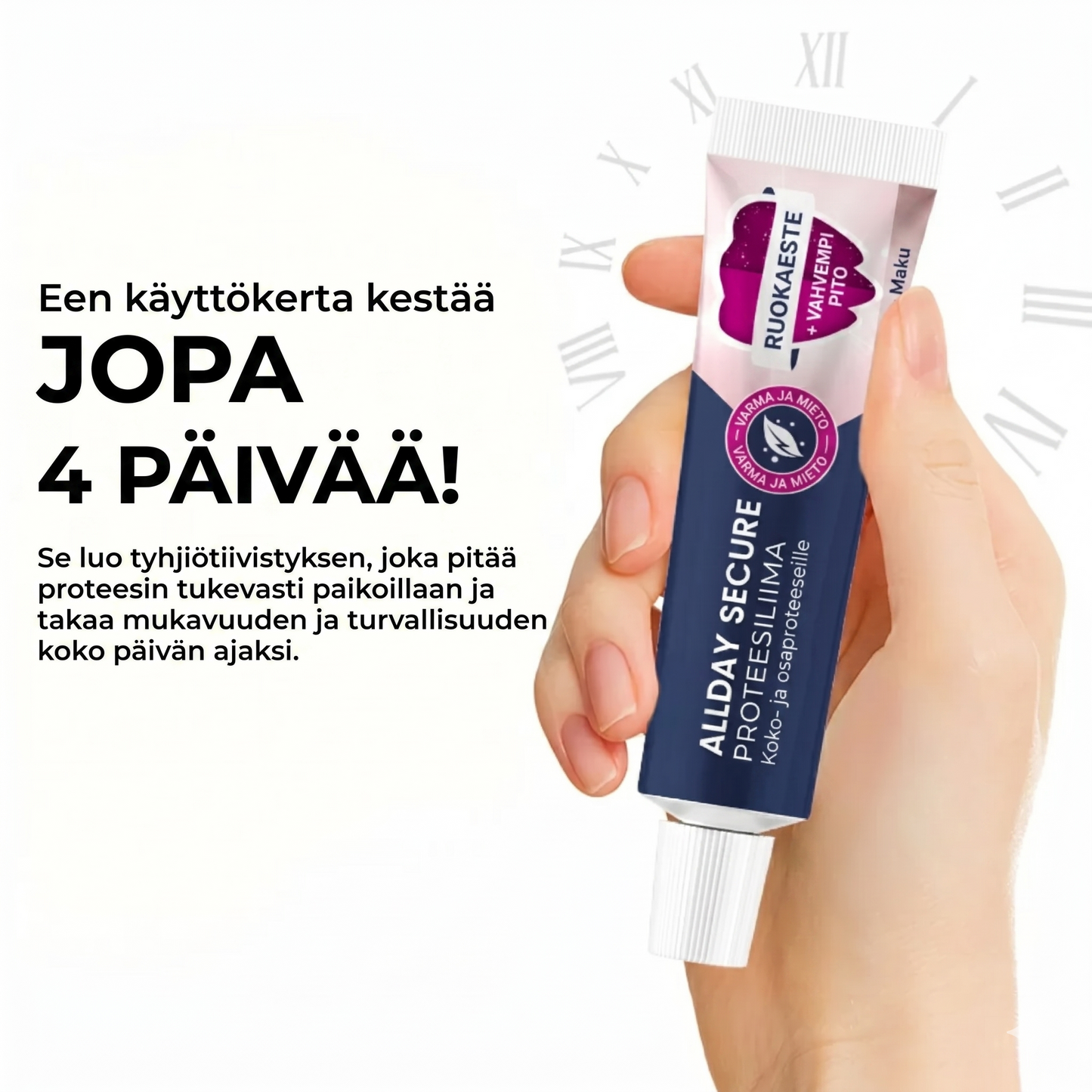 Allday Secure – vahva hammasproteesiliima