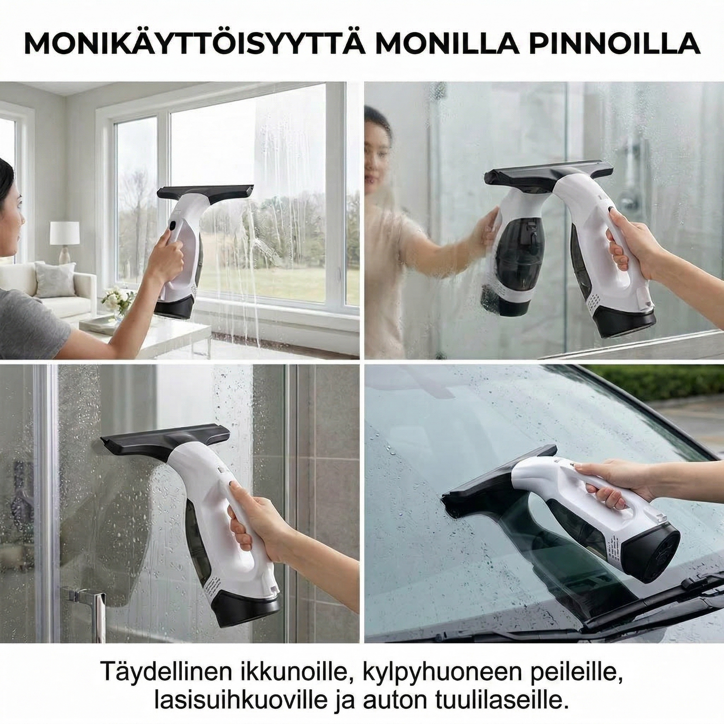 Sähköinen ikkunapesuri jatkovarrella