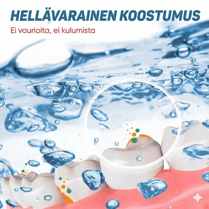 Puhdistustabletit hammasraudoille hajua ja tahroja vastaan (10 kpl per setti)