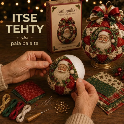 DIY-joulupallojen tilkkutyösetti
