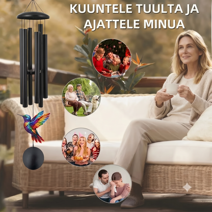 Vintage-tyylinen metallinen muistotuulikello puutarhaan