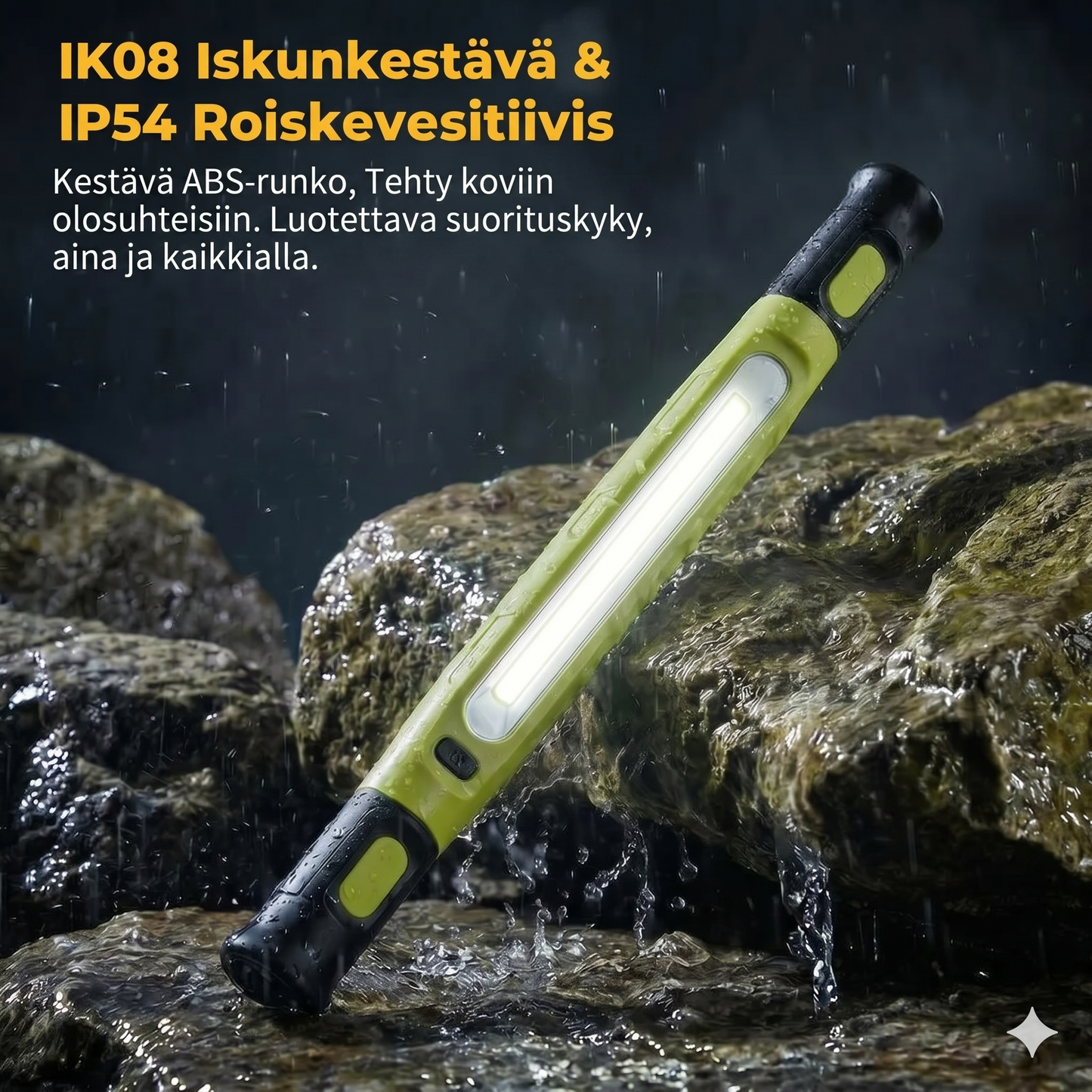 Ladattava työvalopalkki – 3000 LM, IPX4-vedenpitävä & 360° koukku!