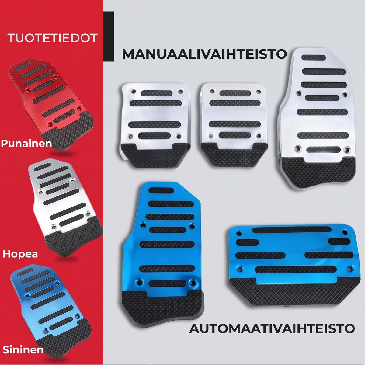 Liukumattomat jalkatuet autoon