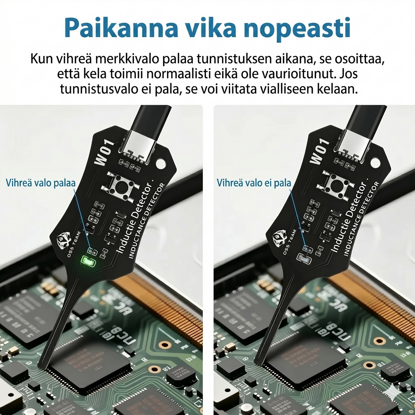 Piirissä testattava kelatesteri