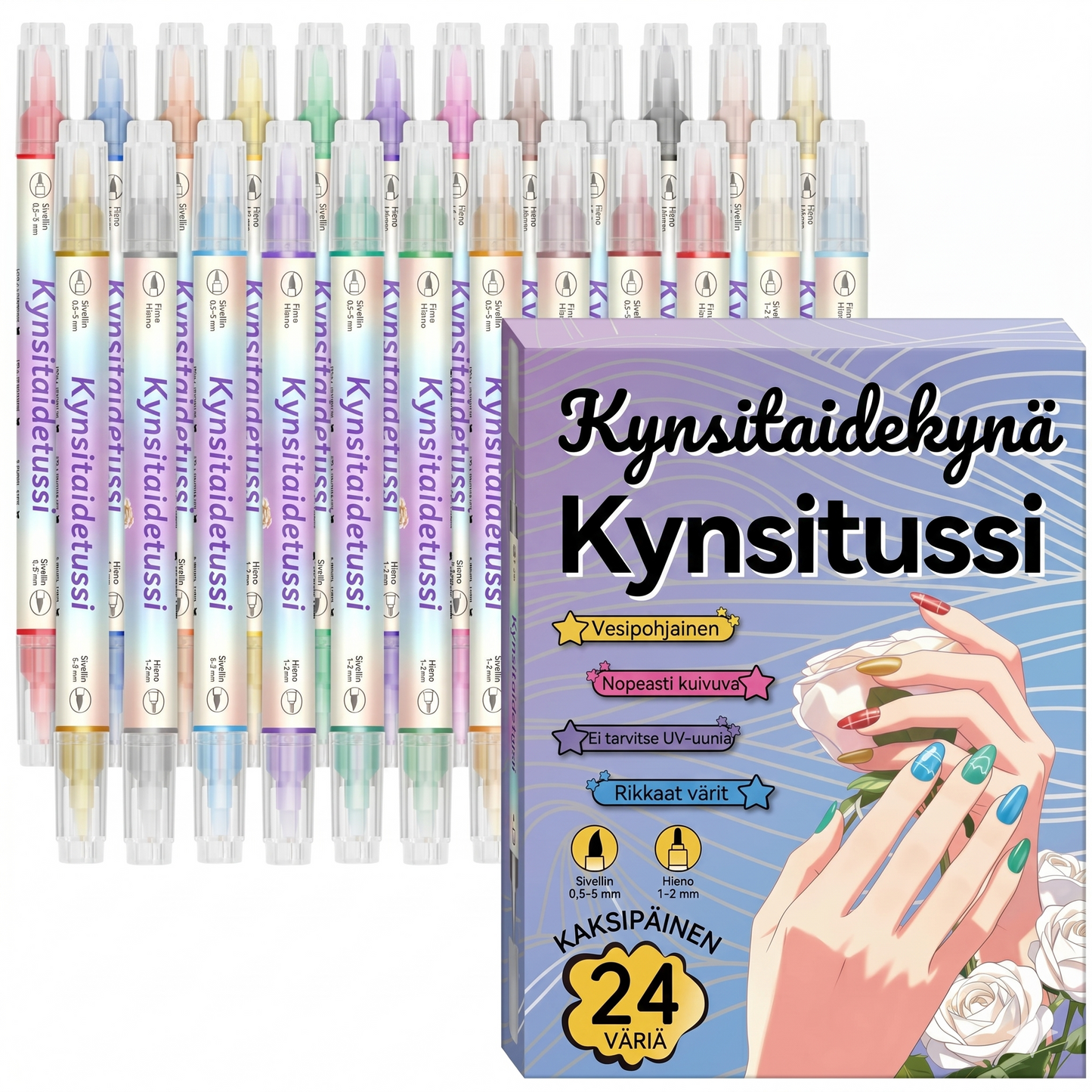 Nämä kaksipäiset kynät tekevät kynsistäsi taideteoksen