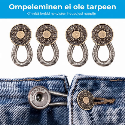 Metalliset napinpidennykset housuihin 10 kappaleen setti
