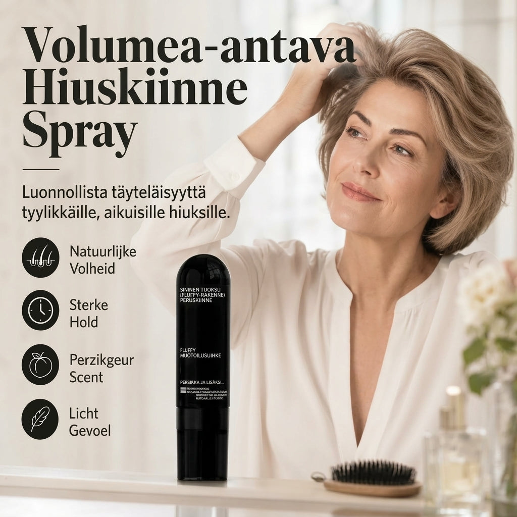 Tuuheuttava persikantuoksuinen hiussuihke hennoille hiuksille