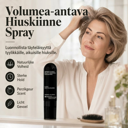 Tuuheuttava persikantuoksuinen hiussuihke hennoille hiuksille