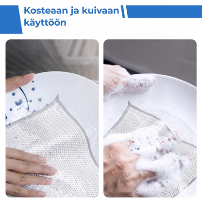 Sarja 10 uudelleenkäytettävää hiomaliinaa