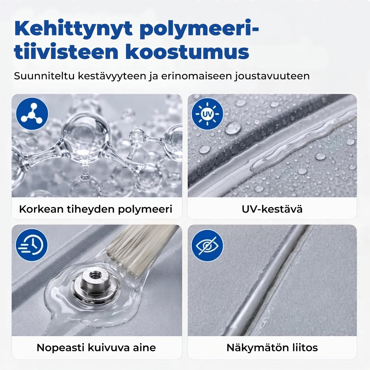 Läpinäkyvä vedenpitävä katon tiivistysmassa siveltimellä