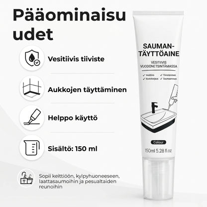 Vesikestävä laastin täyteaine puristustubissa