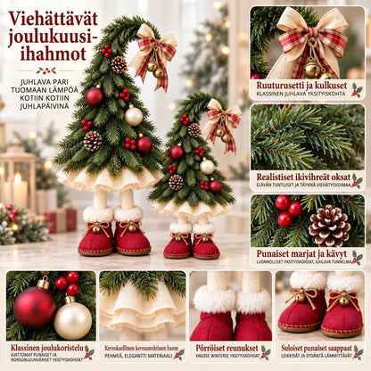Joulukuusenkoriste leikkisillä tontuilla