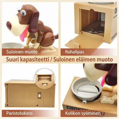 Sähköinen robottikoira-säästöpossu lapsille