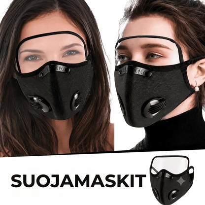 Kasvonaamio aktiivihiilisuodattimella