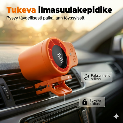 Tuuletin kannatinvarrella – LED-näyttö