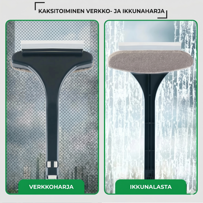 Monitoiminen 2-in-1-hyttysverkko- ja ikkunaharja
