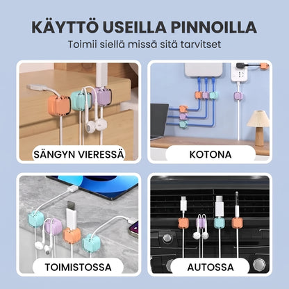 Itseliimautuva kaapelikiinnike sileille pinnoille
