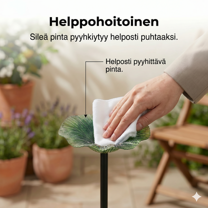 Värikäs lintujen ruokintalaite puutarhaan