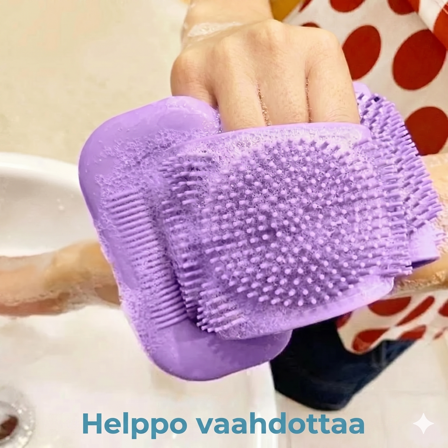 Silikoninen selänpesin