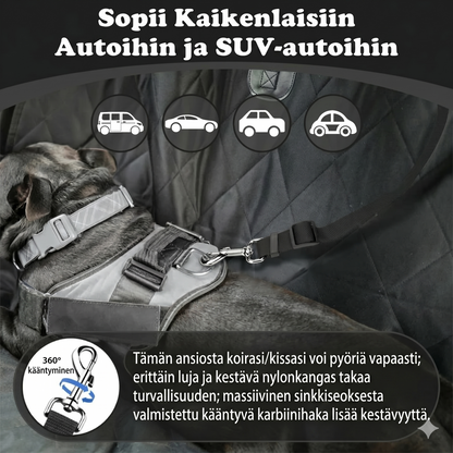 2-in-1 koiran turvavyö ja talutushihna
