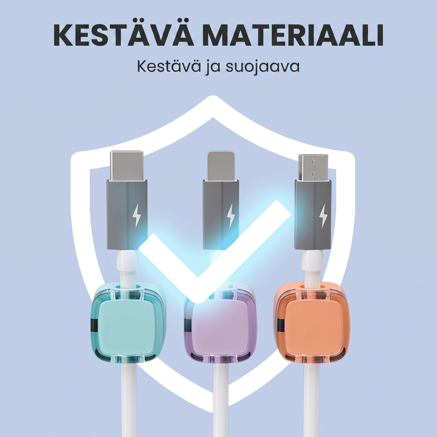 Itseliimautuva kaapelikiinnike sileille pinnoille