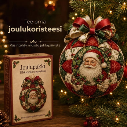 DIY-joulupallojen tilkkutyösetti