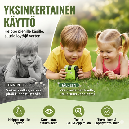 Kannettava opetuskäyttöön tarkoitettu mikroskooppi puhelinpidikkeellä lapsille