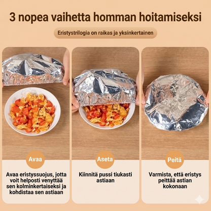Ammattimaiset alumiinifoliosta valmistetut eristyspussit mikroaaltouunitoiminnolla - 50 kappaleen setti