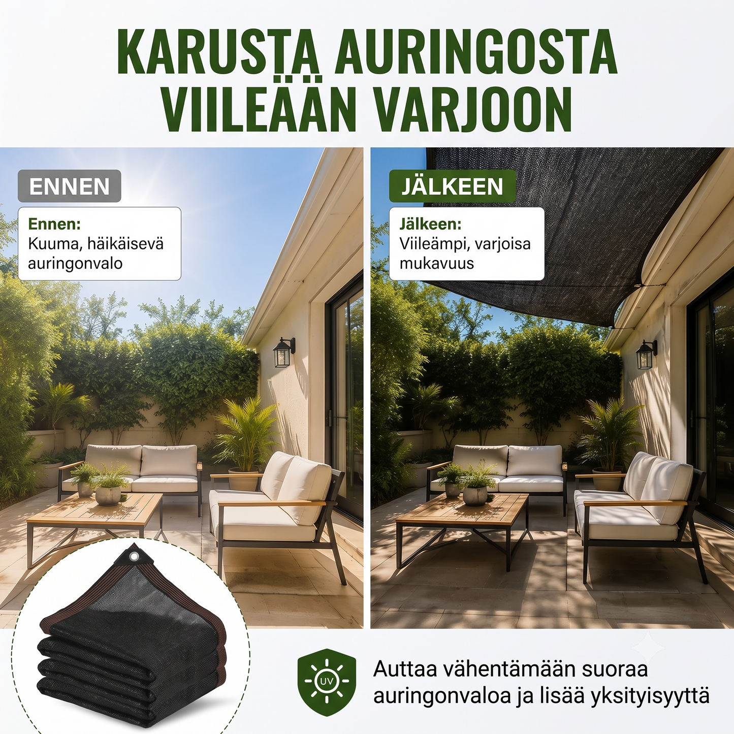 Aurinkosuojattu yksityisyysverkko
