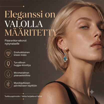 Taivaansiniset roikkuvat korvakorut