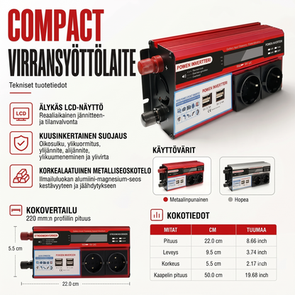 Autoinvertteri 12 V - 230 V
