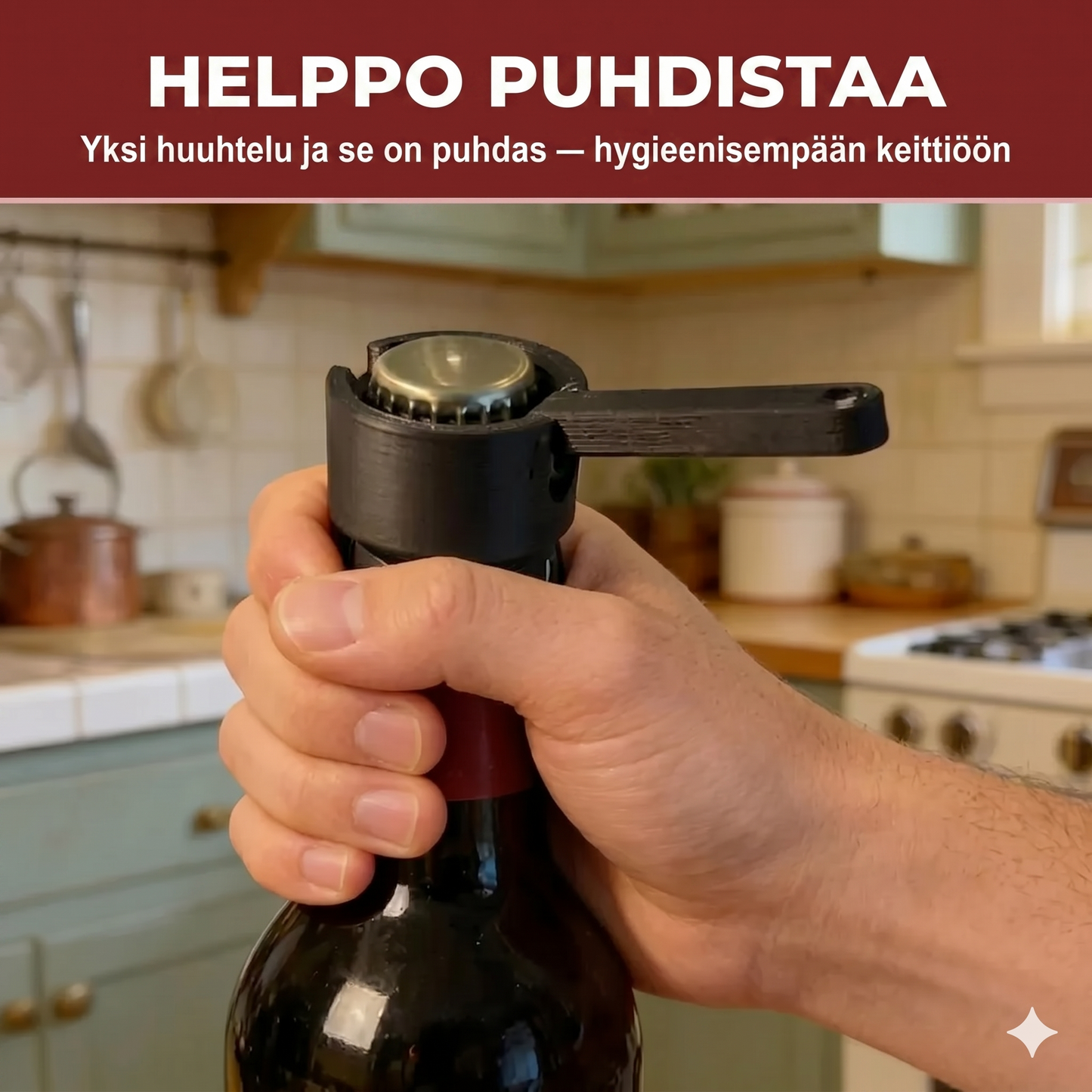 3 kappaleen olutpullonavaajasetti vivulla