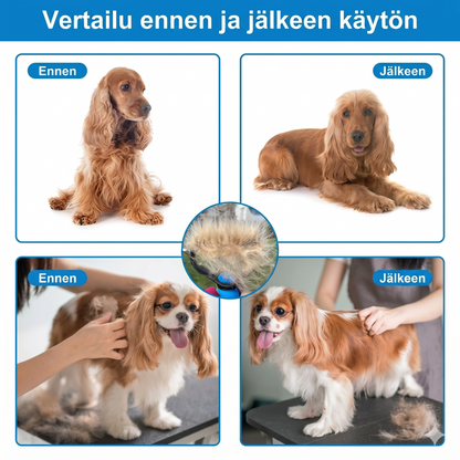 Kaksipuolinen lemmikkien karvanpoistoharja