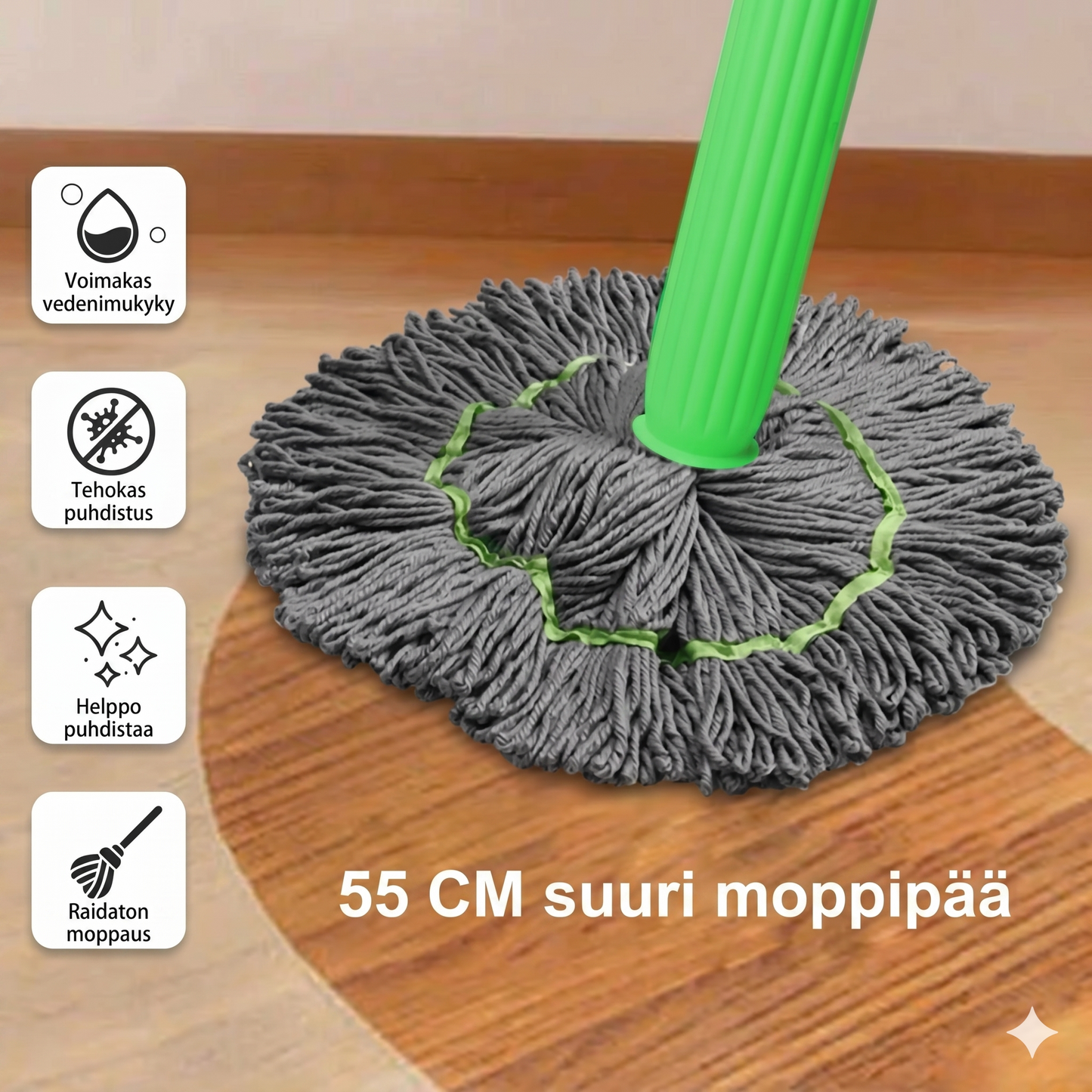Mikrokuituinen imukykyinen moppi