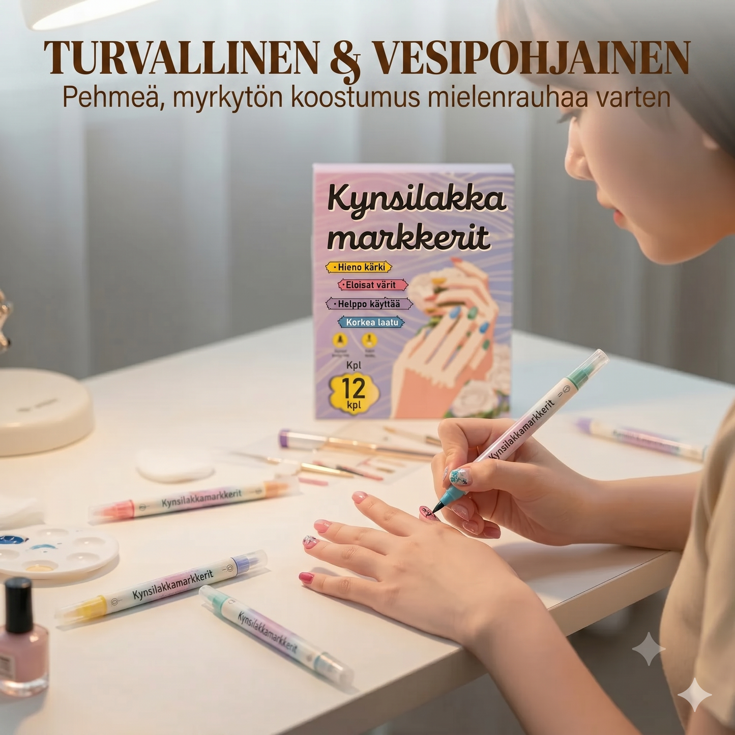 Nämä kaksipäiset kynät tekevät kynsistäsi taideteoksen