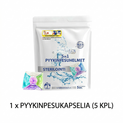 Pesuainekapselit perusteelliseen puhdistukseen ja sterilointiin (11g5 kpl)