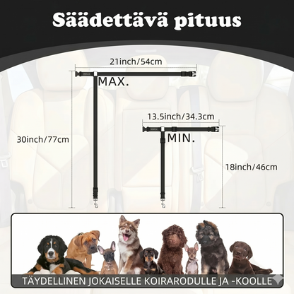 2-in-1 koiran turvavyö ja talutushihna