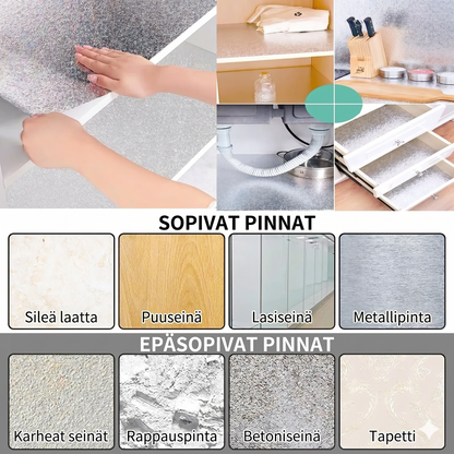 Helposti asennettava keittiön pintasuojakalvo (60 cm × 300 cm)