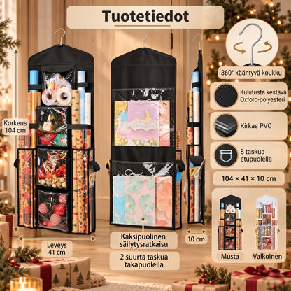 Wrap Ready ripustettava lahjapakkaustarvikkeiden järjestäjä