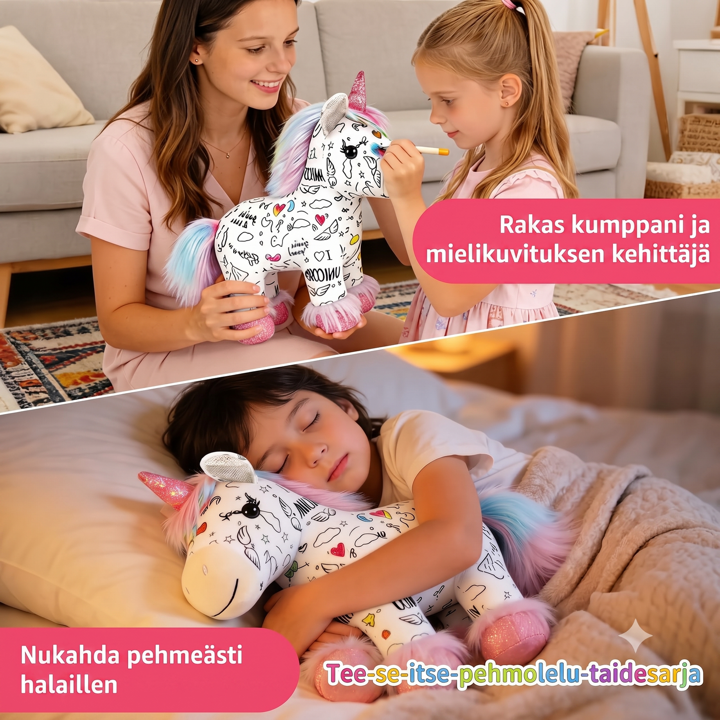 ColorMagic Unicorn pestävä yksisarvis-värityspehmolelu